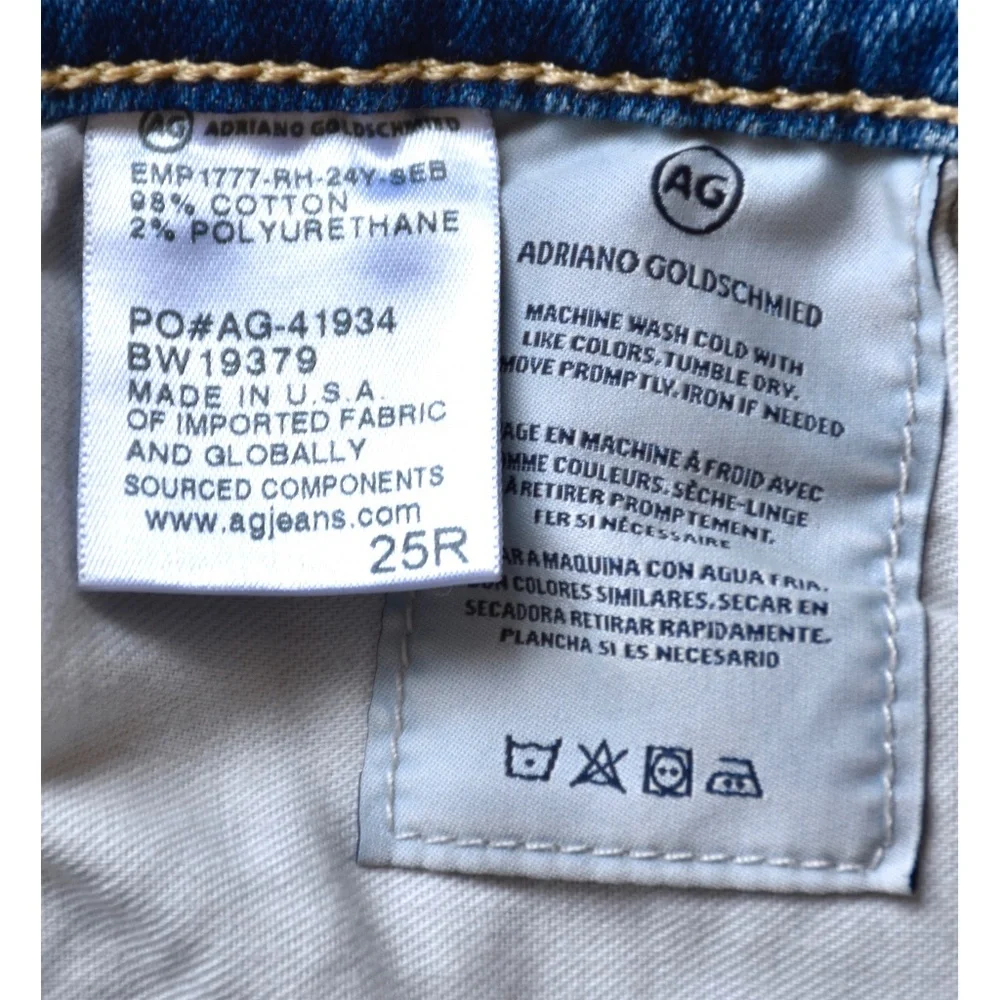 AG ADRIANO GOLDSCHMIED NWT FARRAH HIGH RISE SKINNY ANKLE 24Y SEABIRD JEAN. SZ 25 - Picture 13 of 13